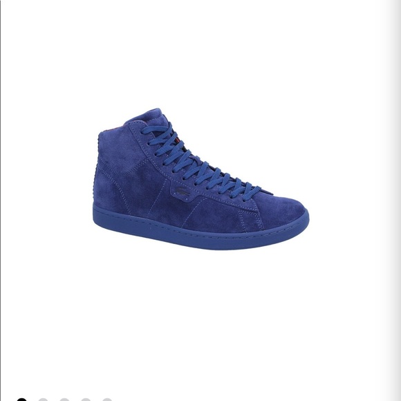 🔥LACOSTE BROADWICK HI-SHOE BLUE SUEDE (8.5) MENS 🔥 - Picture 6 of 7